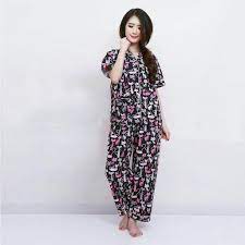 Kimono bridal robe baju tidur wanita gold 1321gkim by folva. Fjkshop Fashion Wanita Pakain Baju Tidur Model Piyama Model Katun Celana Panjang Lazada Indonesia