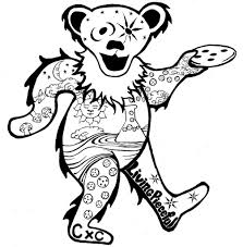 Download Or Print This Amazing Coloring Page Grateful Dead Coloring Pages Page 1 Bear Coloring Pages Coloring Books Abstract Coloring Pages