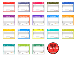 Download blank a4 label printing templates for all of our standard a4 sheet sizes in ms word or pdf format. Printable Moving Box Labels Low Budget Movers