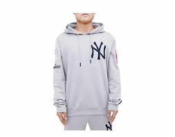 Pro Standard Mlb New York Yankees Logo Grey Navy P O Hoodie Lny531152 Gry Ebay