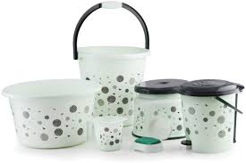 Buy Offer Sale 6 Pcs Bathroom Accessories Set Plastic Bath Set Bathroom Bucket Mug Stool Soap Case Tub And Dustbin For Home Kitchen Bathrooom Light Green Online At Low Prices