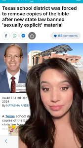 Texas school district removes bible after having to comply with their own  bill 🤡
