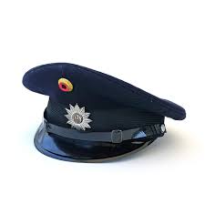 Vintage Wool Felt Police Hat German Hamburg Police Officer Cap Policeman Visor Hat Cold War Era Police Hat Vintage Wool Visor Hats