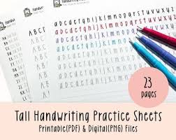 Brush calligraphy worksheets · hand lettering practice sheets | 10 ways to hand letter the alphabet · letter style: . Handwriting Practice Etsy