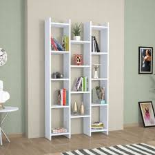 Teo Rio Kitaplik Naturel Beyaz Bookshelves In Living Room Shelving Unit Bookcase