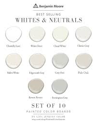 Best Selling Benjamin Moore Whites Neutrals Color Board Set Of 10 In 2021 Paint Colors Benjamin Moore Light Grey Paint Colors Best Neutral Paint Colors