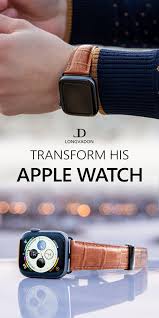 Steel Hr 40mm Sapphire Signature Black Slate Grey Men S Whiskey Brown W Black Details Apple Watch Leather Strap Apple Watch Fashion Apple Watch Bands Leather