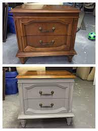 Bedside Table Makeover 30 Table Stripped Sanded Stained And Painted With Homemade Chal Furniture Makeover Bedroom Furniture Makeover Bedside Table Makeover