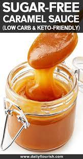 Homemade Keto Caramel Sauce Sugar Free Low Carb This Healthy Caramel Sauce Recipe Is Rich Sweet And Deliciou Sugar Free Low Carb Keto Sauces Keto Dessert