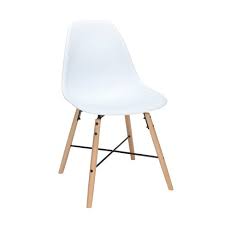 Stackable or folding for your dinner parties. Set Of 4 18 Plastic Molded Mid Century Modern Dining Chairs Beechwood Legs With Wire Accent White Ofm Target