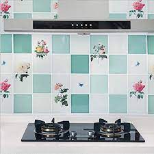 This wall sticker cover a area of 60 cm to 55 cm and it's made of pvc vinyl, as can see that this kitchen wall sticker is available in multi color so it will fits. Buy Kitchen Oil Proof Waterproof Wall Sticker Aluminum Self Adhensive Mosaic Stickers Color 5 Features Price Reviews Online In India Justdial