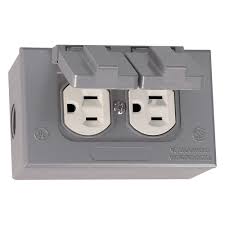 In this diagram, two duplex receptacle outlets are installed in the same box and wired separately to the source using pigtails spliced to connect the terminals of each one.wiring diagrams double gang. 16446 Kit Of Rectangular Box Cover And Trwr Duplex Receptacle Grey Die Cast Construction By Sigma Electric Walmart Com Walmart Com