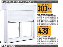 Porte de garage sectionnelle rome castorama. Offre Fenetre Pvc 2 Vantaux Volet Roulant Motorise Chez Brico Cash