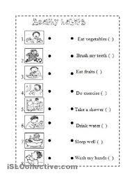 A collection of downloadable worksheets, exercises and activities to teach health, shared by english language teachers. Healthy Habits Worksheet Buscar Con Google Healthy Habits For Kids Healthy Habits Worksheets For Kids