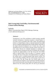 Tes ielts di semarang di jalankan oleh tim idp ielts semarang yang setiap bulannya dalam dua modul academic dan general training. Pdf Sak Uwong Sak Uwit Policy Environmental Conservation Strategy
