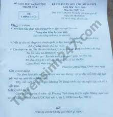 Thí sinh than khó không làm được bài. Ä'ap An Ä'á» Thi Vao Lá»›p 10 Mon Mon VÄƒn Tá»‰nh Thanh Hoa NÄƒm 2018