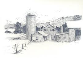 77625 Farm 1 Jpg 500 348 Barn Art Old Farm Drawings