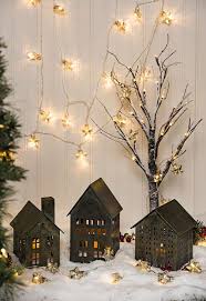 Candle Votive Metal Houses Set Of 3 Christmas Decorations Christmas Village Houses Diy Holiday Decor Candles