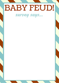 Fun Baby Shower Family Feud Game Questions And Templates