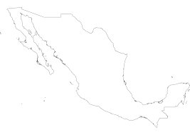 Map of mexico, satellite view. Blank Map Of Mexico Mexico Outline Map
