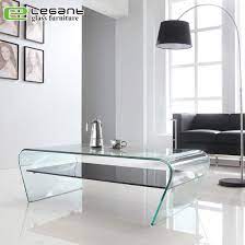 Shop for clear coffee table online at target. China Clear Bent Glass Coffee Table With Frosted Shelf China Coffee Table Glass Coffee Table
