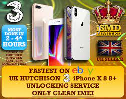 Unlock iphone to any network sim card via imei using our online service that's 100% legal, easy and safe. Unlock Uk Gb England 3 Three Hutchison Iphone 11 Xs Xr X 8 7 6 Unlocking Service Ebay