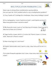 Each problem can be solved without knowledge of multiplication or division. Multiplication Word Problem Area 2nd Grade