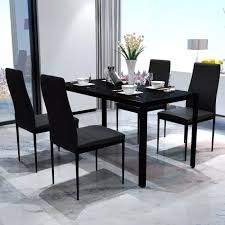 Elle se font toutes petites dans le placard, sont jolies et solides autour de la table, a chaise pliableleonardcette chaise constitue un bon rapport qualité prix, facile à replier pour un. 5 Pieces Ensemble Table A Manger Avec Chaise De 4 A 6 Personnes Noir Achat Vente Chaise Soldes Sur Cdiscount Des Le 20 Janvier Cdiscount