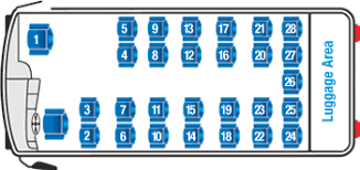 28 Passenger Deluxe Shuttle Bus Bus Charter Services