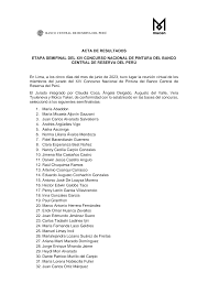 ETAPA SEMIFINAL DEL XIV CONCURSO NACIONAL DE PINTURA