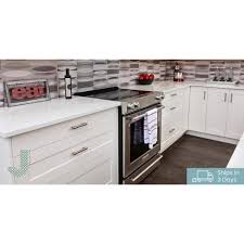 The door can be mounted to open to the left or right. J Collection Shaker Assembled 15x30x14 In Wall Cabinet With Frosted Glass Door In Vanilla White Wg1530 L R Ws The Home Depot