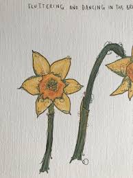 The poem was inspired by an event on 15 april 1802 in which wordsworth and his sister dorothy came across a long belt of daffodils while wandering in the forest. I Wandered Lonely As A Cloud Daffodils William Wordsworth Etsy In 2021 Art Prints Drawings Color Pencil Art