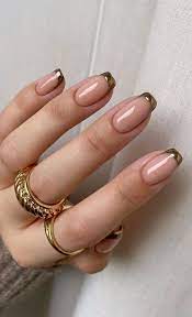 Black tip nail to stand out from crowd #17. Cute Spring Nails That Will Never Go Out Of Style Gold Tip Nails