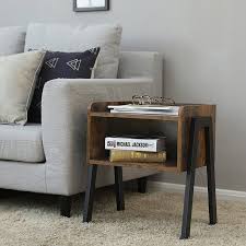 Andover Mills Osiris Wood Stackable End Table With Storage Reviews Wayfair Vintage Side Table Side Table Wood Rustic Side Table