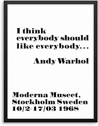 2 prints have some light waving. Amazon Com Inspirational Quote Andy Warhol Poster I Think Everybody Should Chic Fashion Art Print 11x14 Unframed Minimalist Home Decor Artwork For Living Room Bedroom Or Office I Think Posters Prints