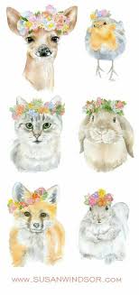 Pin By Honey Bunny On Animal Clipart Watercolor Animals Art Animal Art