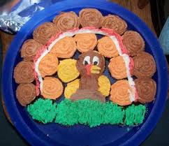 We obtained the ideas for our 'thanksgiving dinner' theme from different examples of using a wide round decorating tip, frost the cupcake in a circular motion. Thanksgiving Cupcake Ideas Thriftyfun