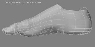 Foot Wireframe From The Inside Wireframe Feet Topology