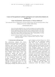 She died from an emergency intestine infected wound in 1997. Pdf Causes Of Occupational Accidents And Injuries In Construction Industry In Jeddah City