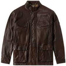 Barbour International Hurricane Leather Jacket Leather Jacket Jackets Brown Leather Jacket