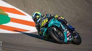 Rossi tests positive for coronavirus and will miss aragon grand prix · valentino rossi and maverick vinales narrowly avoided being hit by the bike of franco . K69fq6pidfw5 M