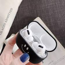 Smile Face Black Airpods Pro Case Airpods Pro Case Glitter Case