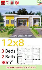 House Plans 12x8 With 3 Bedrooms Terrace Roof Sam House Plans Village House Design House Construction Plan House Plan Gallery