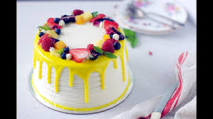 Beat butter and cream cheese together in a large mixing bowl until smooth. Eggless Fresh Fruit Cake With Whipped Cream Spices N Flavors