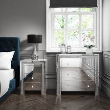 Awesome inspiration for wall paint colors for living room. Mariah Crushed Diamond Mirrored Bedside Table In Silver Furniture123
