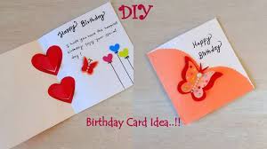 Card making ideas and card crafts. Beautiful Diy Easy Birthday Card Idea Birthday Card Making Simple Birthday Cards Card Making Birthday Simple Greeting Card Designs