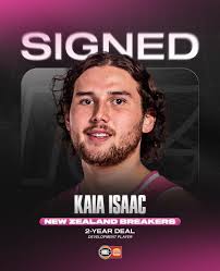 A massive congratulations to Mustangs junior Kaia Isaac, who has today been  signed to New Zealand Breakers as a development player! 👏 Kaia started in  Mustangs Miniball and Aussie Hoops as a