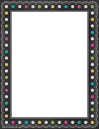 Chalkboard Brights Computer Paper Computer Paper Borders For Paper Scrapbook Frames