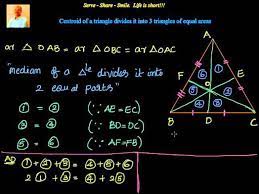 Triangles Centroid Divides A Triangle Into 3 Equal Areas Youtube