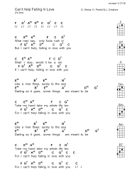 Elvis Presley Can T Help Falling In Love Ukulele Chords Can T Help Falling In Love With You Ukulele Chords Ukulele Words